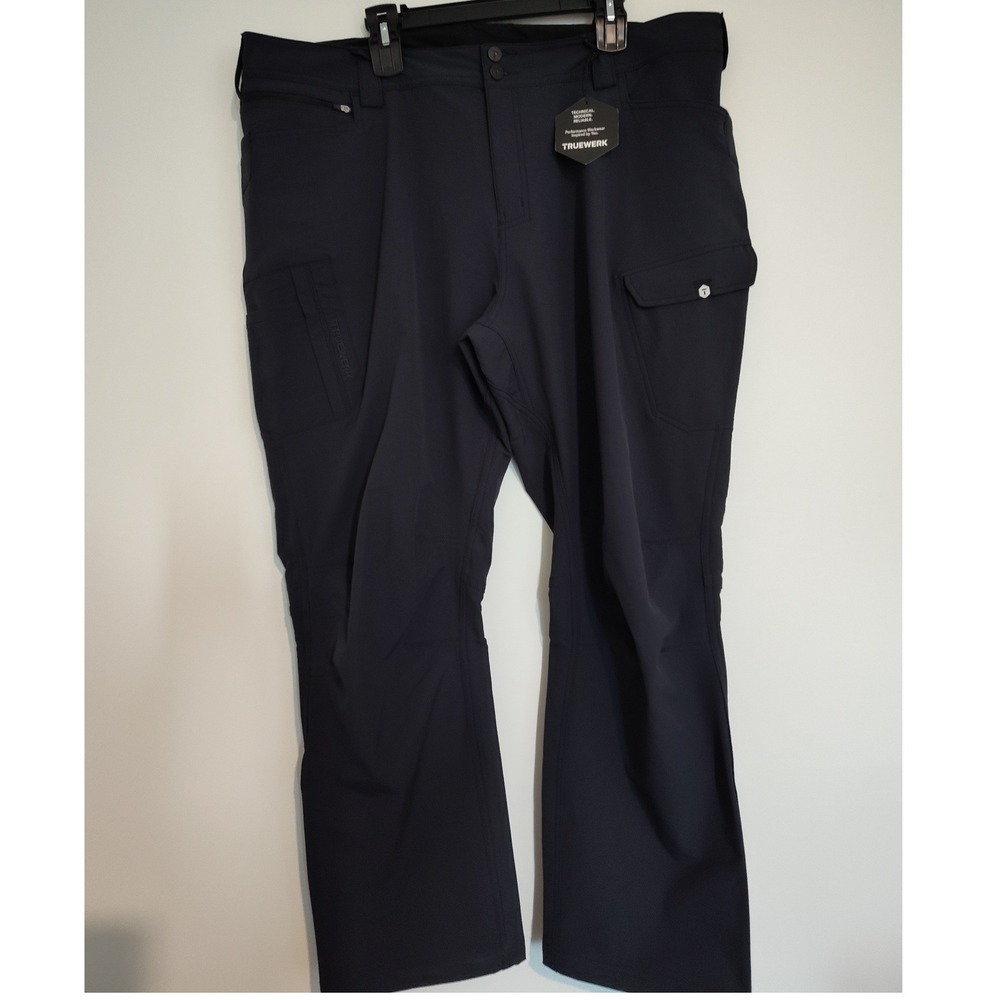 Truewerk Mens T2 WerkPant Technical Workwear Navy Blue 44W 30L NEW